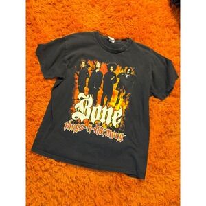 Bone Thugs-N-Harmony Graphic Tee Mens Large Black Rap Hip Hop T-Shirt Tee Styled